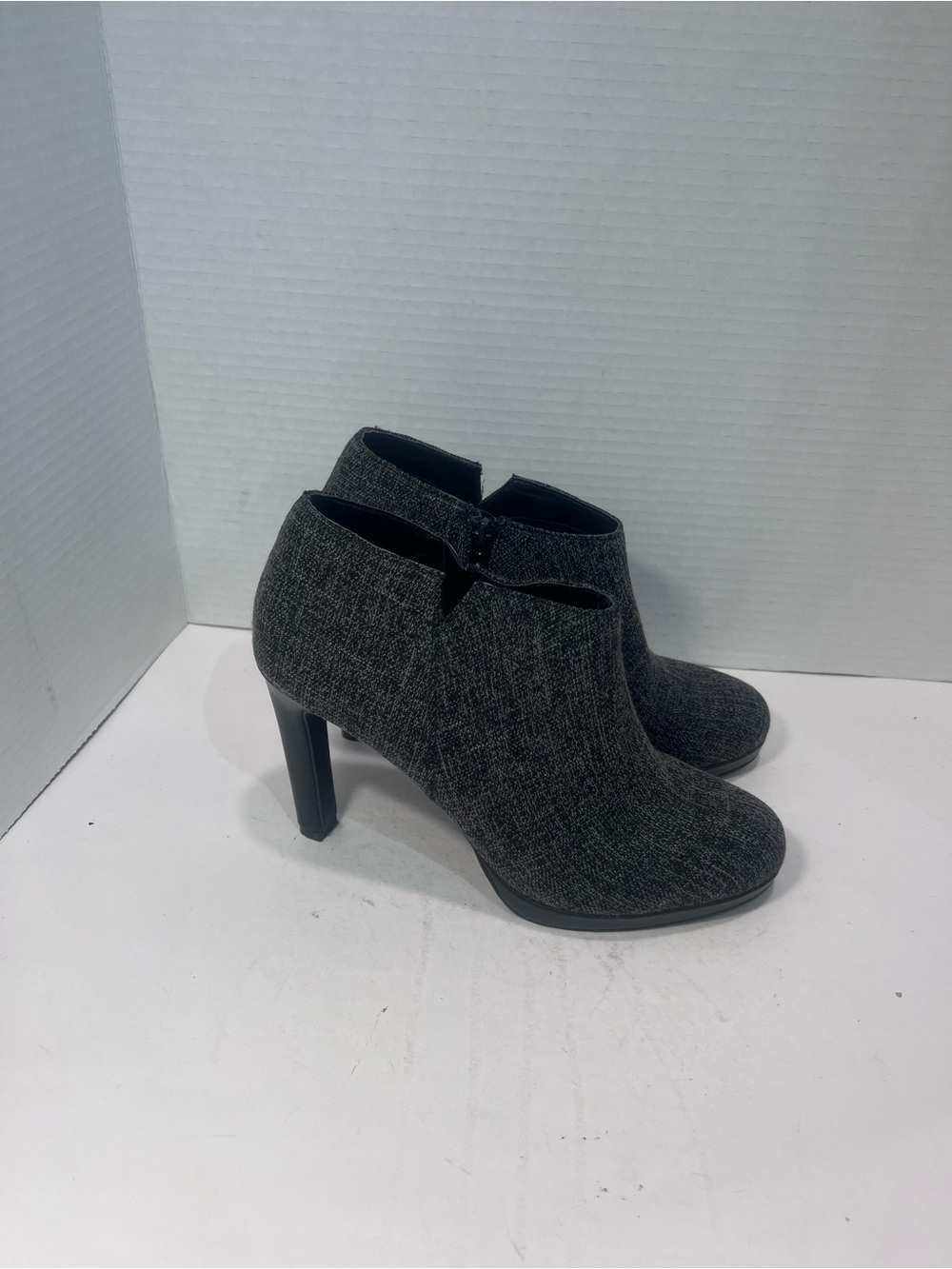Kelly & Katie Charcoal Gray High-Heel Ankle Boots